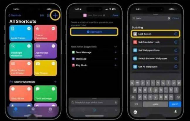 石台苹果14锁屏维修店分享iPhone14升级iOS16.4后如何创建锁屏快捷方式 