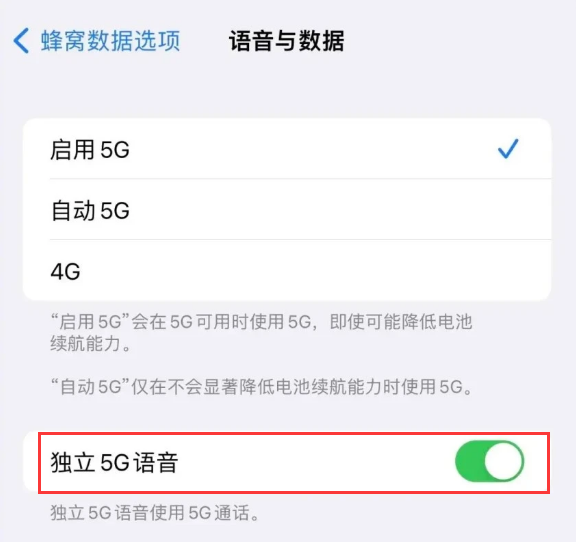 石台苹果14维修分享iPhone 14 Pro如何开启VoNR 